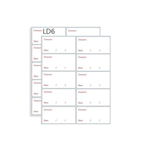 Etikettenaufkleber für die Aufbewahrung von gefrorenen Lebensmitteln, die nach Gebrauch keine klebrigen Rückstände hinterlassen (LD6) von Gorwagely