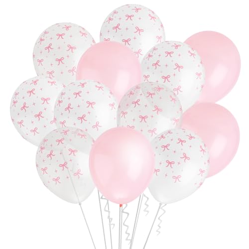 24 Stück Latex-Schleifenballons, 3 Arten von Schleifen Geburtstagsballons Partyballons mit Schleifenmotiv für Partyzubehör zu Geburtstagen Hochzeiten Abschlussfeiern und Babypartys von Gosknor