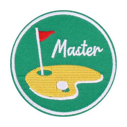 Golf Master Patch, 7,6 x 7,6 cm Golf Aufnäher zum Aufbügeln Golf Aufnäher aus Stoff Sport Aufnäher zum Aufnähen DIY Bestickter Aufnäher zum Aufbügeln für Kleidung Hüte Jeans Taschen von Gosknor