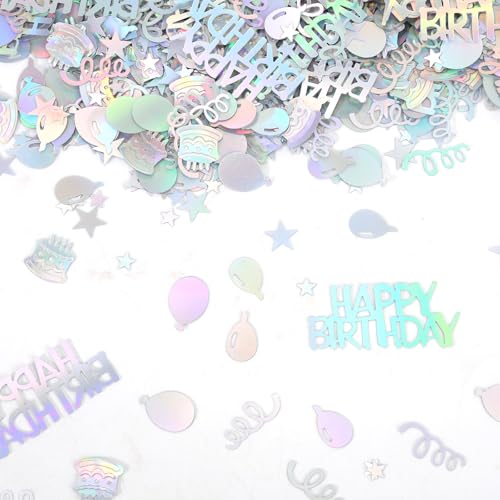 Gosknor 600stk Geburtstagskonfetti, Iridisierendes Partykonfetti Metallisches Happy Birthday Tischstreudekor mit Kuchen Ballons Sternen Bändern Formen für DIY Bastelarbeiten Festliche Tischdekoration Gosknor 600stk Geburtstagskonfetti, Iridisierendes Partykonfetti Metallisches Happy Birthday Tischstreudekor mit Kuchen Ballons Sternen Bändern Formen für DIY Bastelarbeiten Festliche Tischdekoration von Gosknor