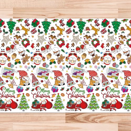 Weihnachten Tischdecke zum Ausmalen, 180x120cm Weihnachts Malposter Weihnachtstisch Dekoration Papier Maltischdecke für Kinder Zuhause Klassenzimmer Aktivitäten Partygeschenke von Gosknor