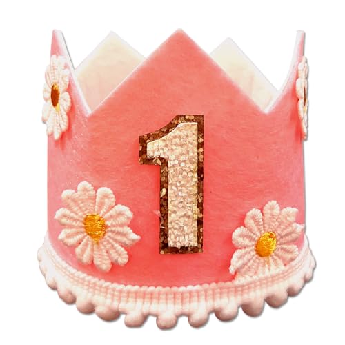 Daisy 1. Geburtstag Krone Boho 1. Geburtstag Hut Baby Erster Geburtstag Hut für Baby Kinder, Geburtstag Mädchen Gif Foto Booth Requisiten Groovy Boho 1. Geburtstag Dekorationen Zubehör von GotGala