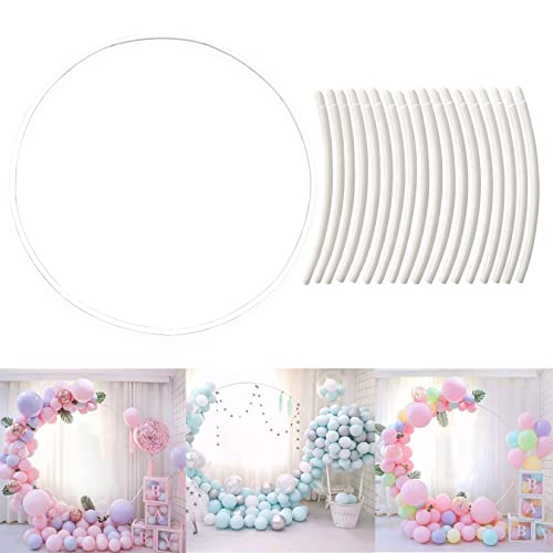 GothicBride Ballon Kreis Rahmen Kit, 180cm Luftballons Garland Kit Rund Hochzeitsbogen, Rund Ballonsäulenständer Ballon Girlanden Halter für Hochzeit, Taufe, Dekoration, Baby Shower, Party Dekor von GothicBride