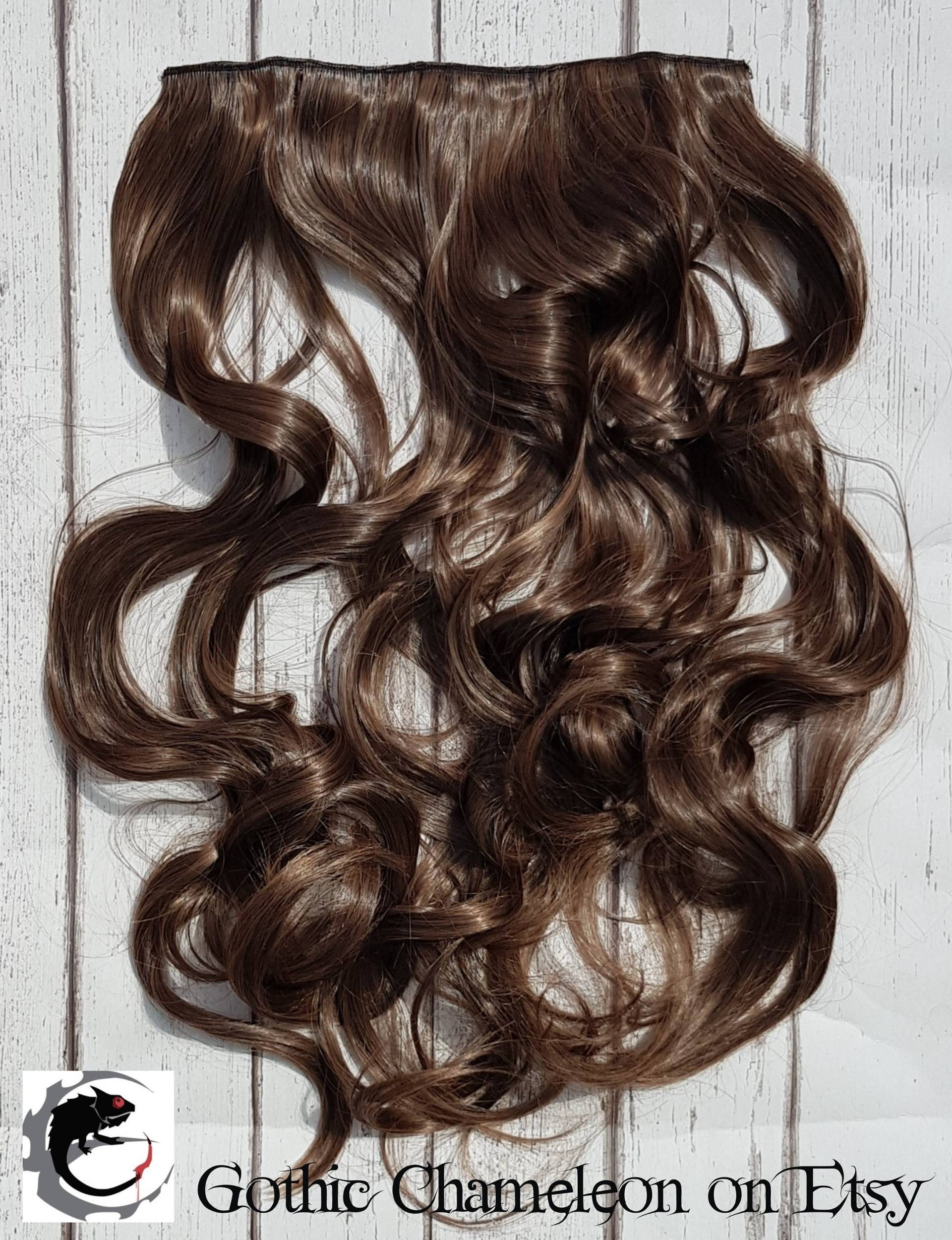 Kastanienbraune Mischung Gewellte Clip-In-Haarverlängerung 54 cm Versandfertig von GothicChameleon