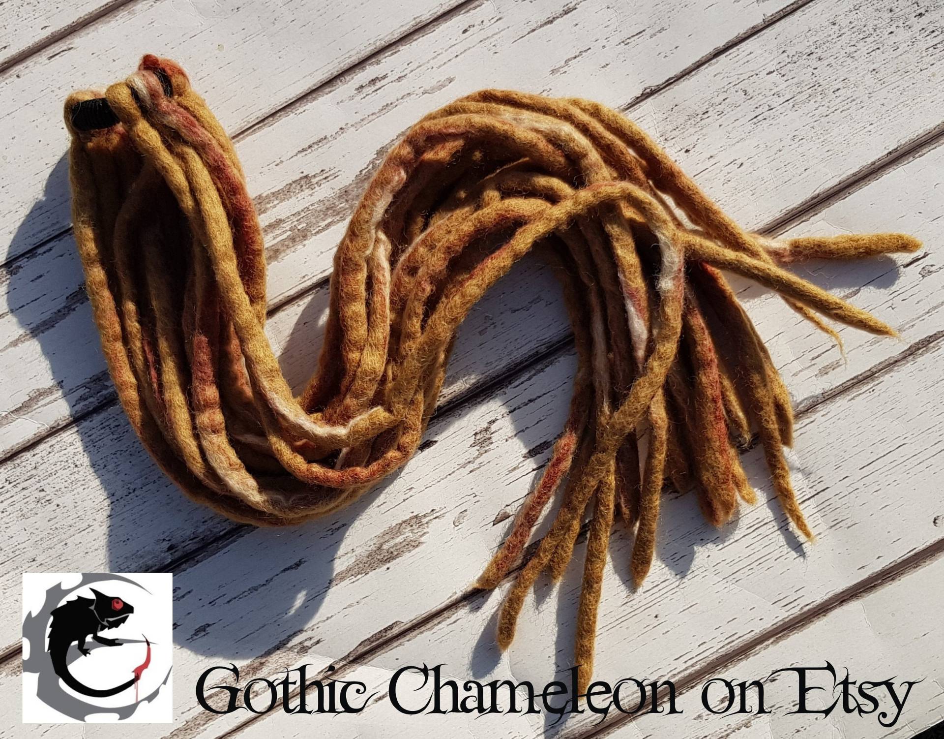 Braune Mischung Doppelendige Merino Wolle Dreads Bis Zu 110 cm Lang Auf Bestellung von GothicChameleon