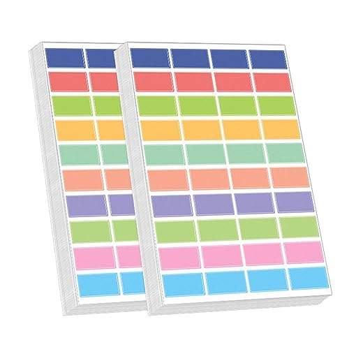 Gotoger 1Set Kinder Papier Namensaufkleber zum Stiftbeschriften mehrfarbig 15x30mm permanent und selbstklebend von Gotoger