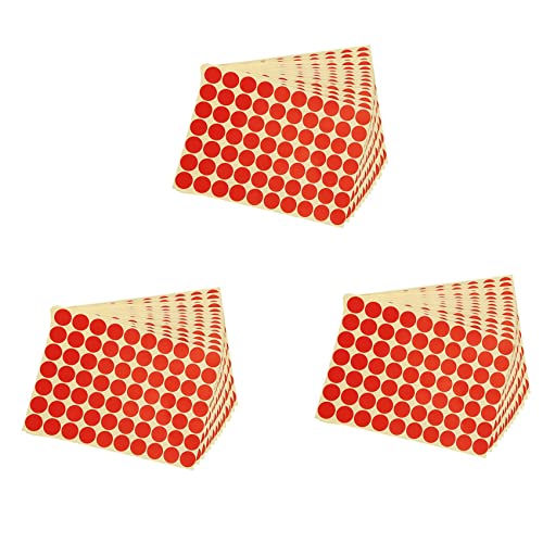 Gotoger 3 Set 19 mm Kreise, runde Code-Aufkleber, selbstklebend, Rot von Gotoger