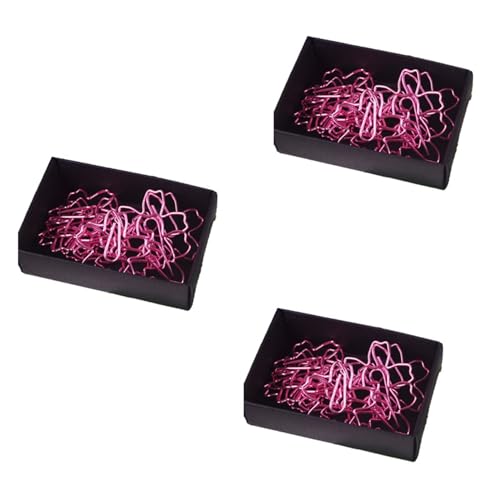 Gotoger 36 Stück/Lot Top Qualität überzogene rosa Büroklammern Papiernadel Lesezeichen Metall Memo-Clip Schreibwaren Kirschblüten Box Clips von Gotoger