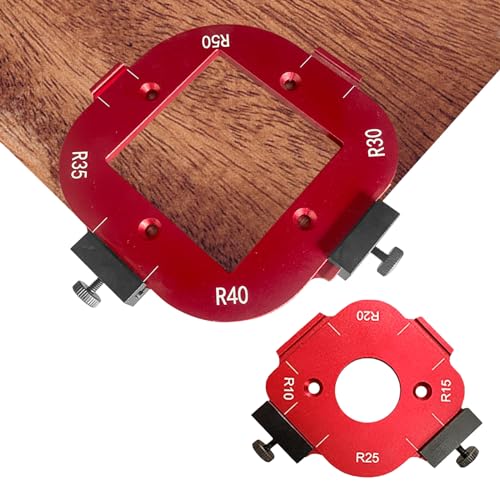 Radius Jig Router Templates 8 in 1 Corner Radius Template Woodworking Round Corner Positioning Mold Arc Cutting Auxiliary Tool R10 R15 R20 R25 R30 R35 R40 R50 von Gotrain