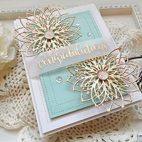 2 Stück Blumen-Stanzformen für Kartenherstellung, Blumen-Gänseblümchen-Stanzformen, Stanzschablonen für DIY, Scrapbooking, Fotoalbum, dekorative Prägepapier-Stanzformen für Kartenherstellung, vorlagen von Gowxs