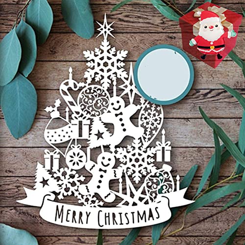 Frohe Weihnachten Stanzformen für Kartenherstellung, Frohe Weihnachten, Stanzschablonen für DIY, Scrapbooking, Fotoalbum, dekorative Prägepapier-Stanzformen für Kartenherstellung, vorgestanzt von Gowxs