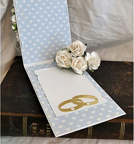 Ring-Stanzformen für Kartenherstellung, Ring-Stanzformen, Schablonen für DIY, Scrapbooking, Fotoalbum, dekorative Prägepapier-Stanzformen für Kartenherstellung und Vorlage + niedliche Brosche von Gowxs