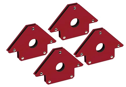 4x Magnetische Schweißwinkel 11.3kg / 25 lbs Winkel 45° 90° 135° mit Loch – Schweißmagnet, Magnetischer Halteblock, Professionelle Unterstützung für Schweißer. von Grabacz