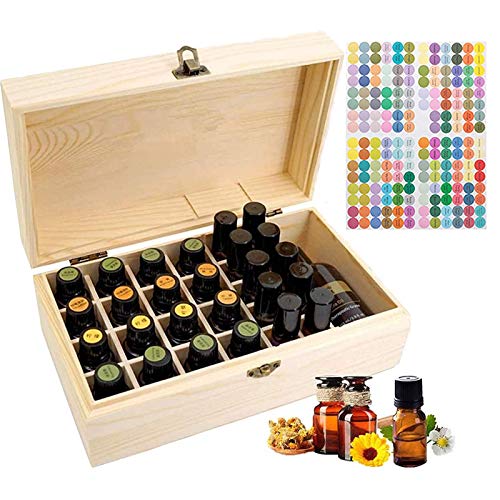 Gracelaza 36 Slots Ätherisches Öl Box aus Holz - Bietet Platz für 5 10 15 ml ätherisches Öl-Flaschen - Ideales Aufbewahrungsbox Organisator für Ätherische Öle und Duftöle #2 von Gracelaza