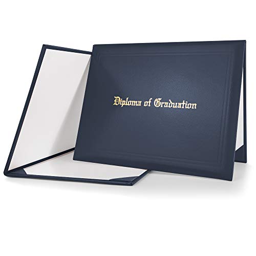 GraduationMall Bedruckt Zertifikat Halter Diplom Dokument Cover Award Schutzhülle für Diplome 21.6cm x 28cm / 8.5"x11" Marine von GraduationMall