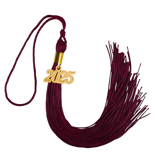 GraduationMall Quaste mit 2024 Jahreszahl Anhänger für Bachelor Master Doktorhut Single & Mehrere Farbe 9" von GraduationMall