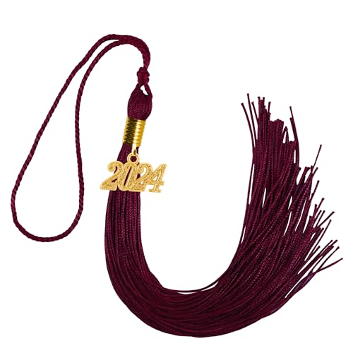 GraduationMall Quaste mit 2025 Jahreszahl Anhänger für Bachelor Master Doktorhut Single & Mehrere Farbe 9" von GraduationMall