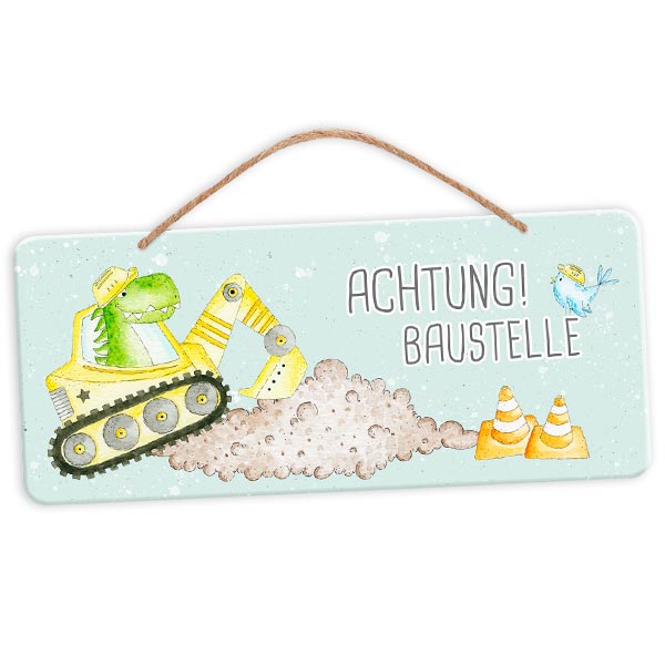 Türschild, Achtung Baustelle, 35cm x 15cm von Grätz Verlag GmbH