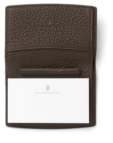 Graf von FABER-CASTELL 118760 - Notizblock Etui Cashmere, Dunkelbraun, mit Notizblock, Stiftschlaufe und Fächer von Graf von Faber-Castell