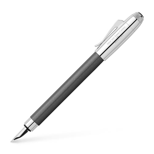 Graf von Faber-Castell 141700 - Füllfederhalter Bentley Tungsten mit lackiertem Metallschaft, rhodinierte Edelstahl-Feder, Federbreite: M, Abmessung: Länge 141 mm x Ø 14 mm von Graf von Faber-Castell