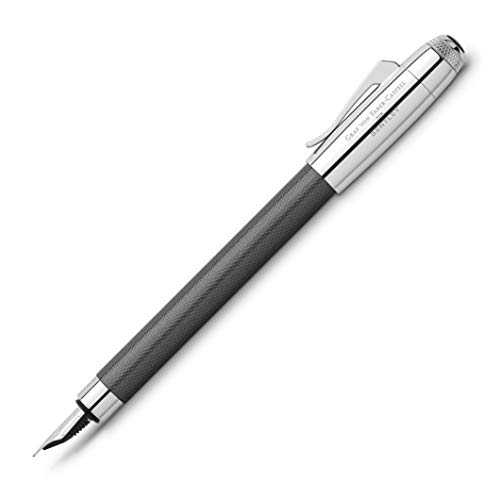 Graf von Faber-Castell 141701 - Füllfederhalter Bentley Tungsten mit lackiertem Metallschaft, rhodierter Edelstahlfeder, Federbreite: F, Abmessung: Länge 141 mm x Ø 14 mm von Graf von Faber-Castell