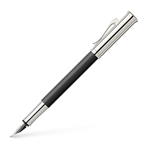 Graf von Faber-Castell 146543 - Füllfederhalter Guilloche, Schwarz, Federbreite B, 1 Stück von Graf von Faber-Castell