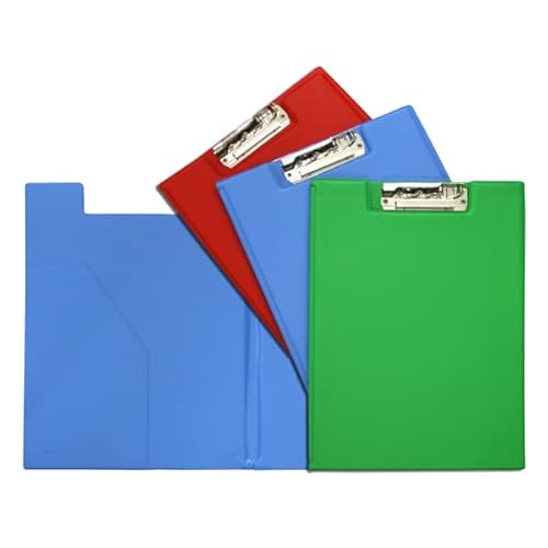 GRAFOPLÁS Mappe mit Pinzetten aus PVC, Farben, Mini-Clip, Folio, Rot von Grafoplás