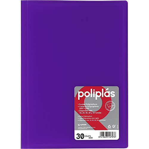 Grafoplas 1331235 – Mappe mit 30 Hüllen, A4, Einband PP, violett von Grafoplás