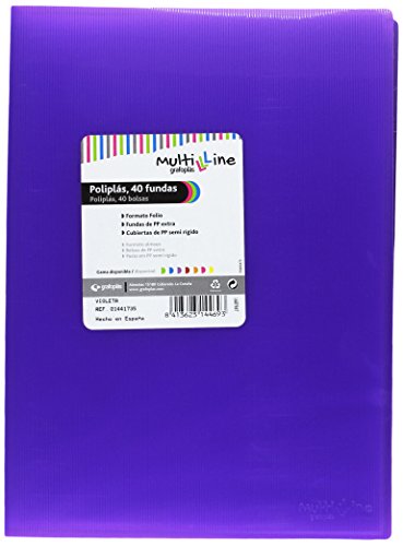 Grafoplas 1441735 – Mappe mit 40 Hüllen, Foolscap, Einband PP, violett von Grafoplás