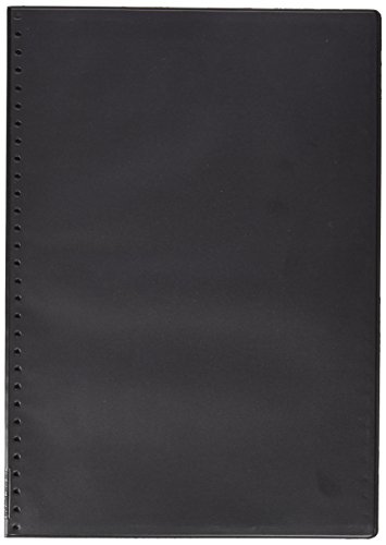 Grafoplas 3070010 – Mappe mit 30 Hüllen, Foolscap, Deckel aus PVC, schwarz von Grafoplás