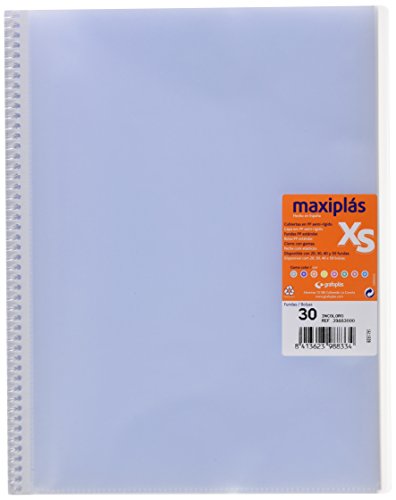 Grafoplas 39883000 – Mappe mit 30 Hüllen, A4, Hardcover, PP, transparent von Grafoplás