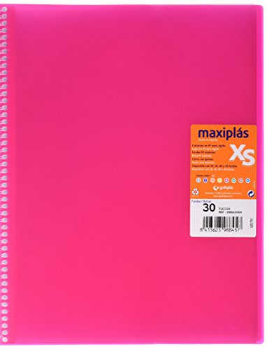 Grafoplas 39883054 – Mappe mit 30 Hüllen, A4, Einband PP, Fuchsia von Grafoplás