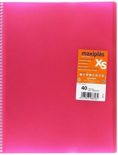 Grafoplas 39884054 Mappe mit 40 Hüllen, Fuchsia, A4 von Grafoplás