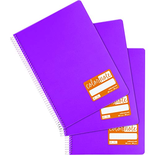 Grafoplás 98525935 Schulheft, Militär, A4, Polypropylen, Violett, FSC-zertifiziert, Serie ColorNote von Grafoplás