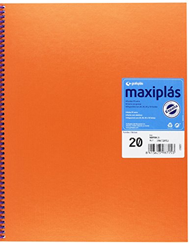 Grafoplas – Mappe mit 20 Hüllen, A4, Einband A4 orange von Grafoplás