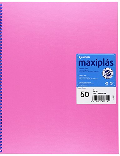 Grafoplas – Mappe mit 50 Hüllen, A4, Einband A4 fuchsia von Grafoplás