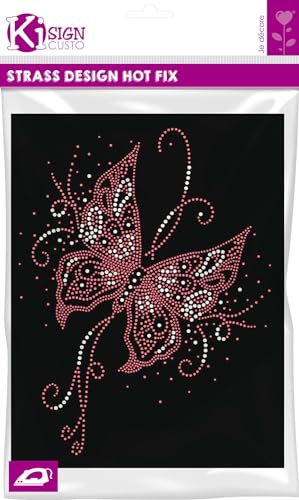 Strass-Applikation, zum Aufbügeln, Motiv Schmetterling, 20 x 26 cm von GRAINE CREATIVE