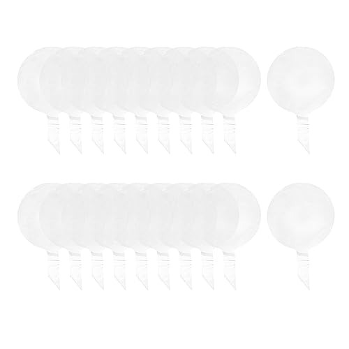 Gralara 20x transparente Luftballons im Helium-Stil, transparente Bobo-Luftballons, breite Öffnung, Bobo-Luftballons, 11Zoll von Gralara