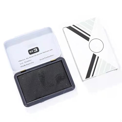 Business-Stempel-Tintenblock, schnell trocknend, Fingerabdruck für Finanzverträge, Prüfungen, Dokumente, 90 x 56 mm, tragbarer Block Business-Stempel-Tintenblock, schnell trocknend, Fingerabdruck für Finanzverträge, Prüfungen, Dokumente, 90 x 56 mm, tragbarer Block von Gramigg