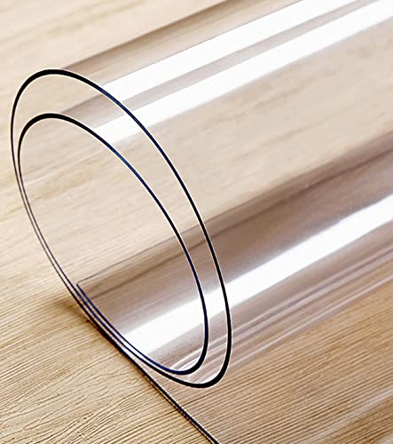 Transparente Tischdecke, PVC, Dicke 1,5 mm, runde Ecken, staubdicht, wasserdicht, langlebig, hitzebeständig, rechteckig 1,5 mm, 120 x 320 cm von Grandeals