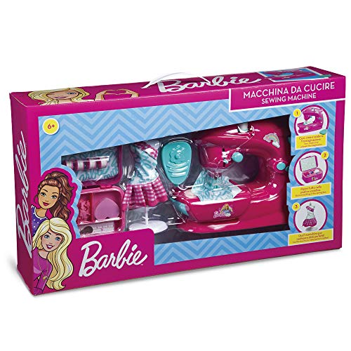 Grandi Giochi Barbie GG00530 Nähmaschine, Mädchen 6+, Rosa, M von Grandi Giochi
