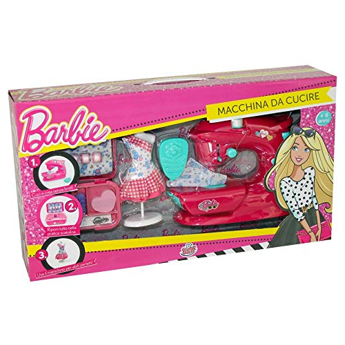 Grandi Giochi Barbie GG00530 Nähmaschine, Mädchen 6+, Rosa, M von Grandi Giochi