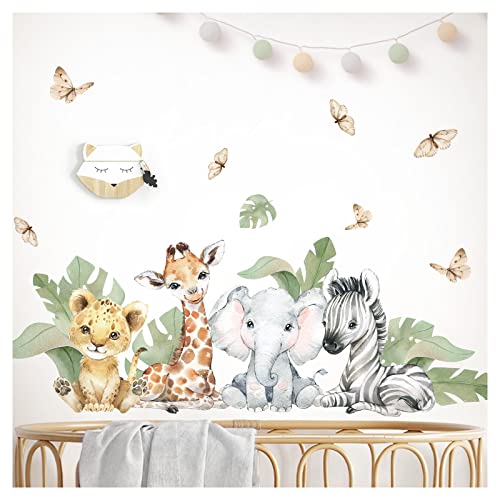 Grandora XXL Wandsticker Set Safari Tiere Wandtattoo Baby Kinderzimmer DL810-4 von Grandora