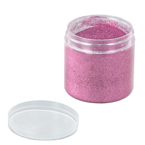 Rosa Glitzerpulver, Glitzer-Pulver zum Basteln, Schimmernder Glitzerpuder, Rosa Glitter Fine, 0.2mm Fine Glitzerpulver, 100 g/3,53 oz Feiner Rosaglitzer, Basteln Glitzerpuder für Haare Face von Granvoo