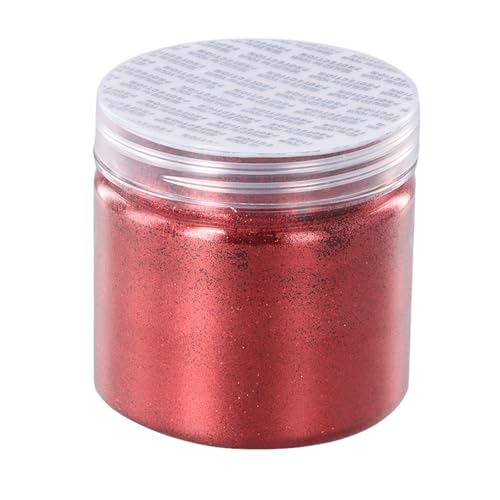 Rot Glitzerpulver, Glitzer-Pulver zum Basteln, Schimmernder Glitzerpuder, Rot Glitter Fine, 0.2mm Fine Glitzerpulver, 100 g/3,53 oz Feiner Rotglitzer, Basteln Glitzerpuder für Haare Face Eye Nail von Granvoo