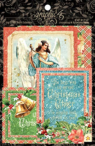 Graphic 45 4501914 Joy to the World Ephemera Cards Bastelpapier, multi, 4-x-6-Inch von Graphic 45