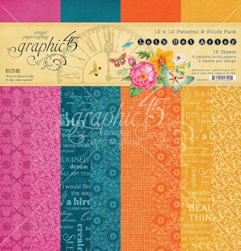 Graphic 45 Collection Pack 12"X12"-Let's Get Artsy Patterns & Solids von Graphic 45