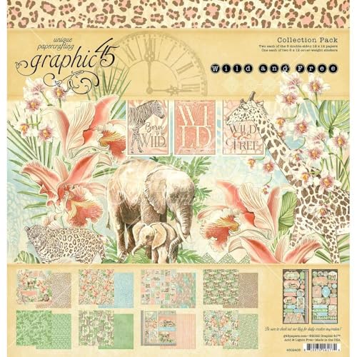 Graphic 45 Collection Pack 12"X12"-Wild & Free -G4502405 von Graphic 45