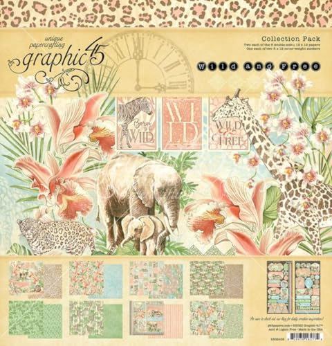 Graphic 45 Collection Pack 12"X12"-Wild & Free -G4502405 von Graphic 45