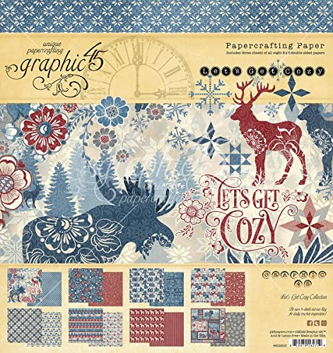 Graphic 45 Double-Sided Paper Pad 8"X8" 24/Pkg-Let's Get Cozy von Graphic 45